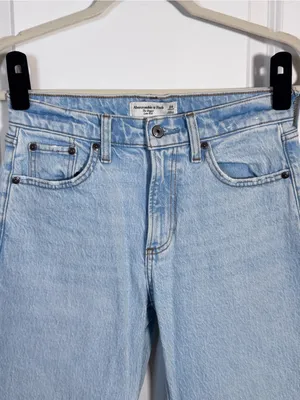 Abercrombie & Fitch The Baggy Low Rise Jeans 24 / 00 Light Wash Y2K 90s Regular thumbnail 3