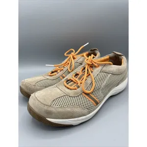 Dansko Tan Suede Leather Lace Up‎ Sneakers Comfort Size 39 thumbnail 2