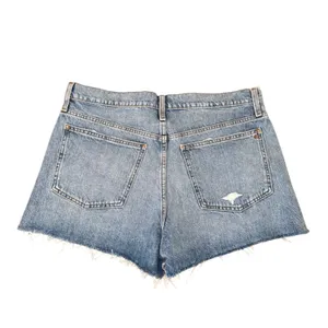 Madewell Relaxed Denim Shorts Women‎ 30 Light Blue Good Distressed Raw Hem thumbnail 2