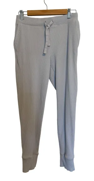 Haven Well Within Rib Knit Jogger Pants Small Blue Lounge Travel Quiet Luxury thumbnail 1