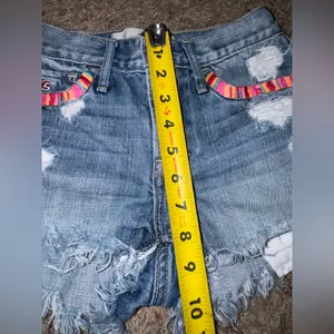 Hollister Light Blue Women's Jean Shorts Size 00 thumbnail 7