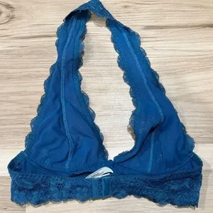 Intimately Free People Blue Lace Halter Bra Women’s XS thumbnail 4