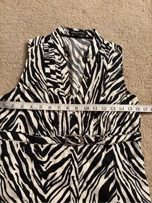 Express Y2K 2000s 00s club party cami tank zebra print going out top sz medium thumbnail 12