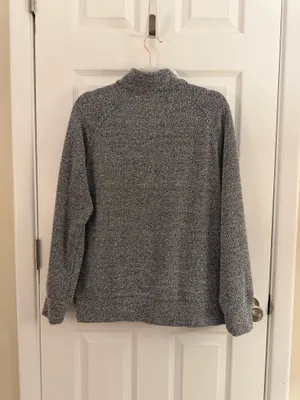 Holloway Gray Cuddly Quarter Zip Mock Neck Pullover Sweater Medium thumbnail 2