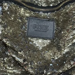Victoria’s Secret PINK Gold Sequin Drawstring Backpack Large thumbnail 3