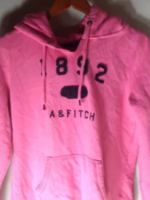 Abercrombie L Academia Pink Hoodie Sweatshirt Top thumbnail 1