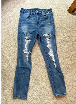 american eagle curvy super high rise jegging thumbnail 1