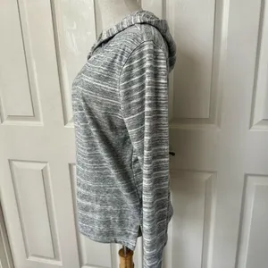 Gap long sleeved space dyed grey striped hoodie thumbnail 4