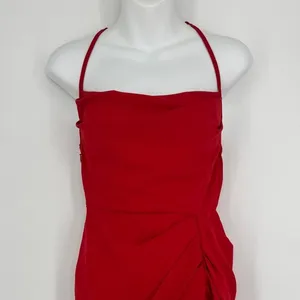 Amanda‎ Uprichard Jasalina Halter Mini Dress Small Red Cocktail Party Date Night thumbnail 4