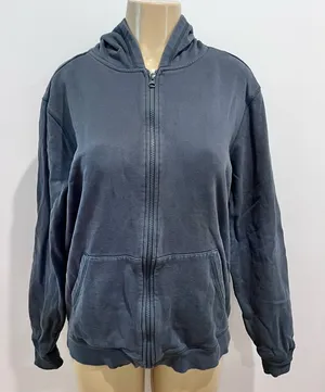 Pact Full Zip Hoodie Sz L Gray Organic Cotton Pockets Womens thumbnail 1
