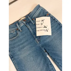 Madewell NWT Stovepipe Jeans Womens 28 High Rise Straight Leg Light Wash Denim thumbnail 5