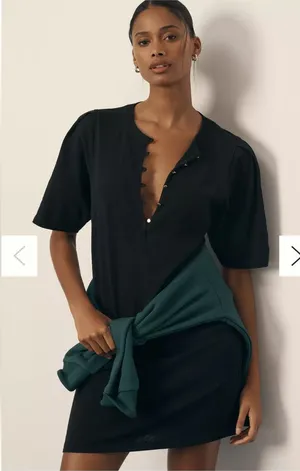 Nation LTD Sallie Mini Dress - Size Medium - Black thumbnail 1