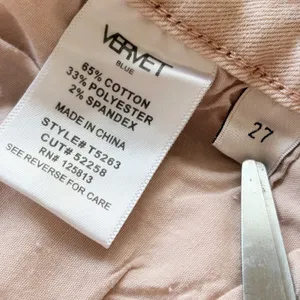 VERVET‎ Skinny High-Rise Distressed Crop Jean in Blush/Taupe, Size 27 thumbnail 6