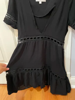 Stone Cold Fox Dress Black Mini eyelet size 2 US thumbnail 7