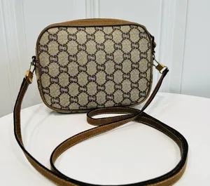 GUCCI PLUS GG Pattern Mini Shoulder Bag PVC Leather Brown ( Vintage) thumbnail 3