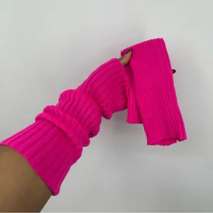 Vintage Y2K Neon Pink Arm Knit Warmers Festival Rave Early 2000s thumbnail 4