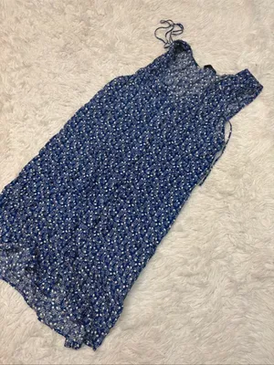 & other stories Blue Floral Sleeveless Summer Dress thumbnail 1