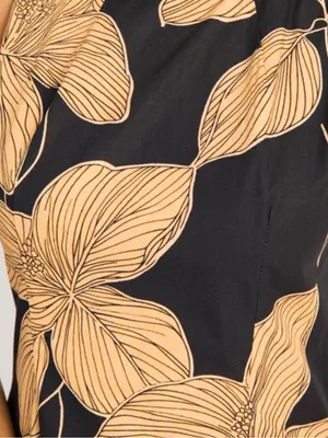 The Clothing Exchange NWOT Black and Tan Floral Dress thumbnail 3