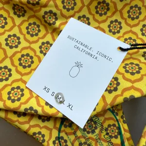 SKATIE Bikini Bottoms sz M‎ Yellow Floral Tile Print Sustainable Swimwear NWT thumbnail 4