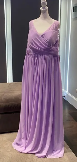 Women’s A-Line V-Neck Chiffon Prom Formal or Bridesmaid Dress Size 18W NWT thumbnail 1