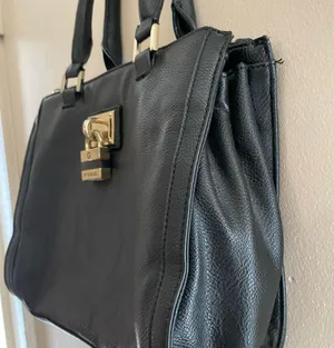 Guess Leather Handbag Black/Coal Top Handle Bag thumbnail 5