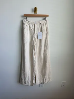 Hidden Jeans Nori High Rise Super Wide Leg Cream Pants Size 25 NWT thumbnail 6