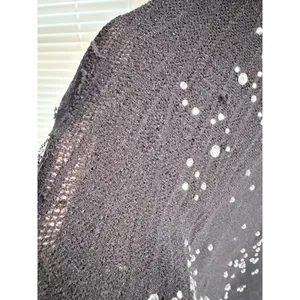 White Fox Black Silver Sequin Strapless Maxi Dress Cutout Going Out One Size thumbnail 4