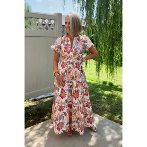 NWT Anthropologie Maeve Somerset Maxi in Botanical Floral Print Cotton Dress XS thumbnail 7