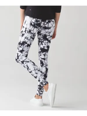 Lululemon Wunder Under Hi-Rise Shibori White Black Leggings Size 6 Luxtreme thumbnail 2
