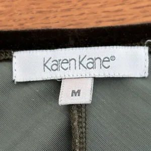 Karen Kane Velvet Dress Green Size M thumbnail 3