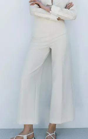 Zara -collection-high-waist-culotte-trousers thumbnail 1