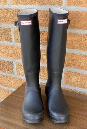 Hunter original stripe tall boots sz 8 thumbnail 2