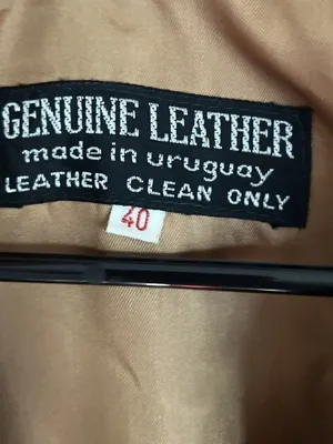 Vintage Blazer Women’s Sz 40 genuine Lined leather jacket made in Uruguay thumbnail 5