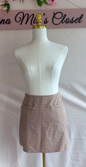Altard State Women's Small Plaid Mini Skirt with Front Pockets thumbnail 1