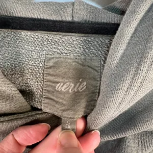 Aerie Womens Oversized Ruched Side Tie Hoodie Olive‎ Green French Terry XL thumbnail 5