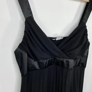 Motherhood‎ Maternity Black Satin Babydoll Y2K Dress Womens Large Cocktail Event thumbnail 5