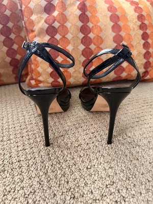 Nine West Zadie Black Patent Strappy Stiletto Sandals Size 8M thumbnail 5