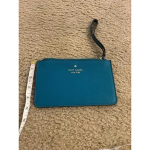 Kate Spade Wristlet Clutch Bag with Logo & Zip Closure teal thumbnail 2
