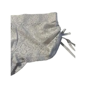 Joe Boxer Women's‎ Swimsuit Cover Up White Shorts Crochet Lace thumbnail 2