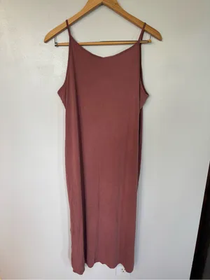 a new day Mauve Slip Midi Dress with V-Neck thumbnail 4