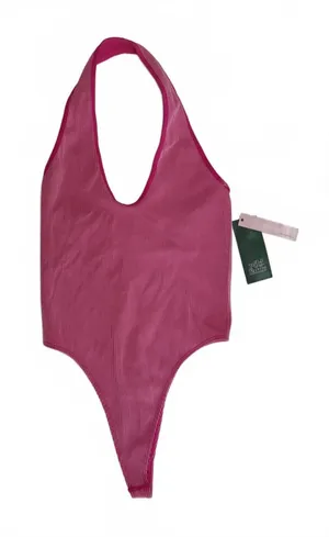 Wild Fable Pink Halter Neck Bodysuit XS Ribbed Sleeveless Backless Boho Y2K thumbnail 1