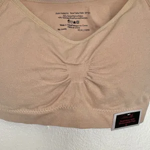 Rene Rofe Nude Padded Bra Size Small Sports Pleated Stretch Activewear Gym thumbnail 8