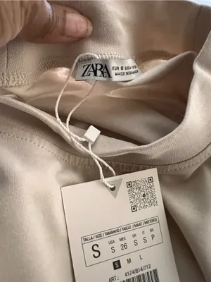 Zara High-Neck Crop Short Sleeve Tee - Cream White NWT thumbnail 5