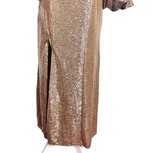 Show Me Your Mumu Sydney Midi Dress Gold, Silver Metallic Balloon, Puff Sleeve S thumbnail 5