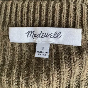 Madewell Thompson olive green pocket pullover sweater thumbnail 5