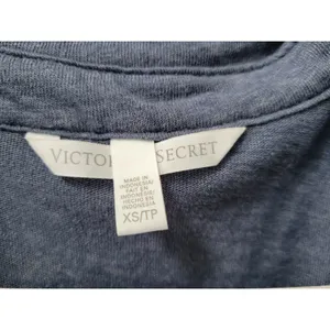 Victorias Secret Roll Tab Sleeve Button Down Shirt Dress Soft Knit Size XS thumbnail 2
