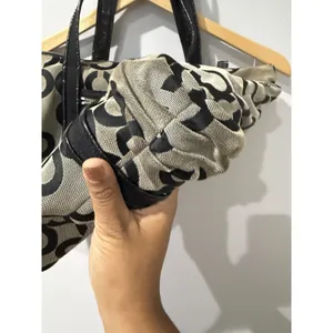 Coach Poppy Signature Black Canvas Double Handle Tote Bag, No. C1020-14530 T thumbnail 7