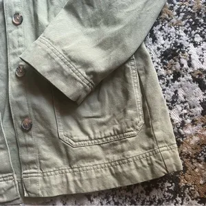 &Denim Army Green Denim Utility Jacket thumbnail 4