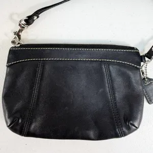 Coach Black Legacy Wristlet Wallet‎ Leather Small Pouch 48179 Designer Festival thumbnail 6