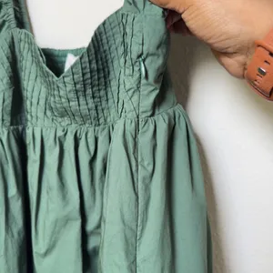 Tuckernuck Hyacinth House Women Dress Medium Green Puff Sleeve‎ Babydoll Mini thumbnail 12
